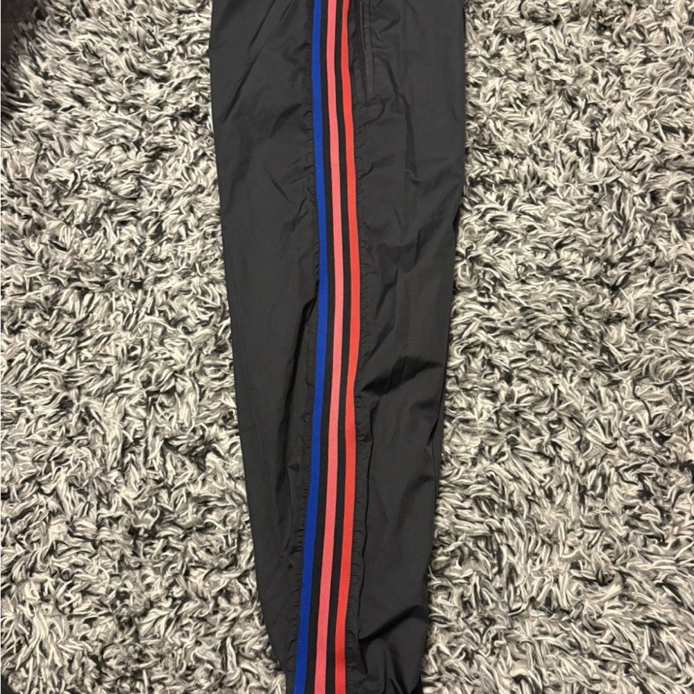 adidas Black‎ Joggers with Red & Blue Side Stripes